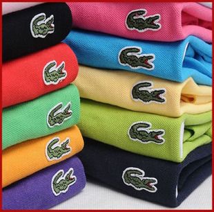 Camiseta Masc. LACOSTE, manga curta gola Pólo